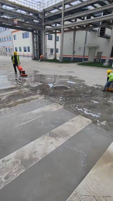 厂房地面清洗 现场实拍